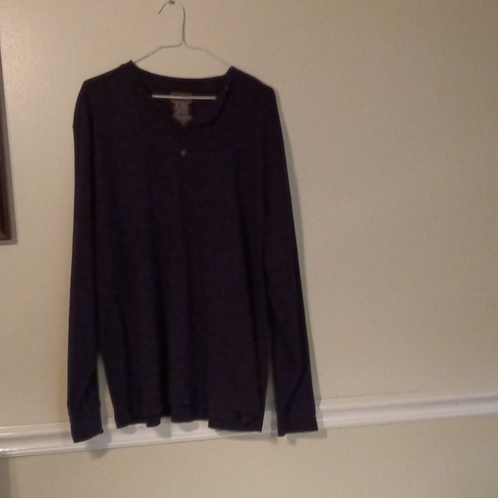 L.L. Bean men's long sleeve pull over shirt dark blue size XL